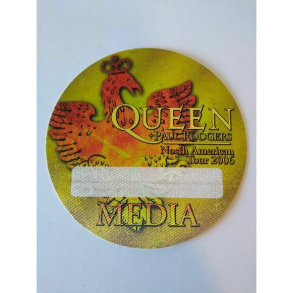Queen Backstage Pass American Tour Paul Rodgers Original 2006 Hard Rock Gold - Picture 2 of 4
